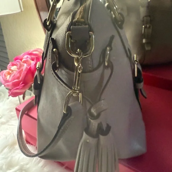 Dooney & Bourke Darcy Satchel Saffiano Leather 14K Gold plated hardware - Picture 7 of 16